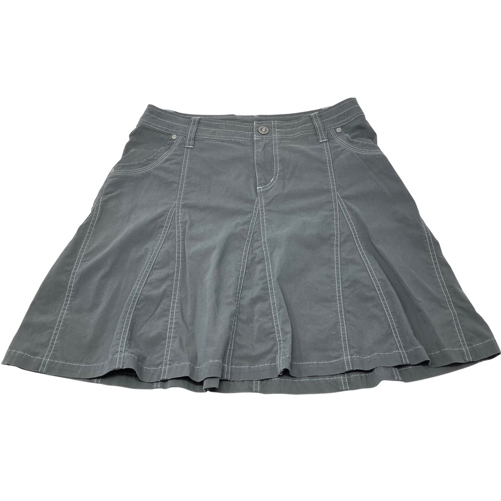 Kuhl Traverse Skirt A-Line Vintage Patina Dye Gray Casual Size 4‎